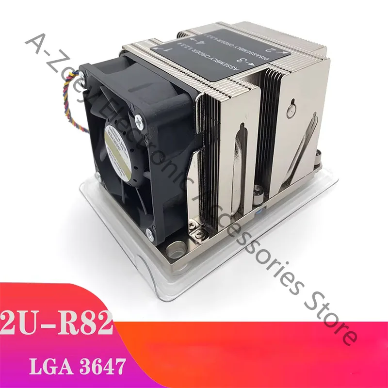 LGA3647 Rectangular 2U Server Cooler 3 Heat Pipes Active PWM Fan LGA3647-2UR82 L108*W78*H64.5mm
