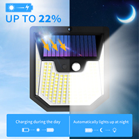 Warm light 4 pcs LED Solar Lights Outdoor IP65 Waterproof Solar Lamp Motion Sensor Garden Lights Sunlight Yard Wall Street Light