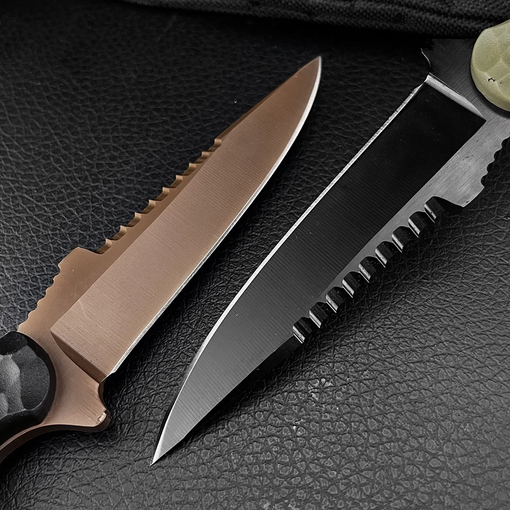 High Hardness Outdoor Camping Fishing Straight Knife EDC Knife 7Cr13Mov Blade Portable Wilderness Survival Knife Hunting Knife