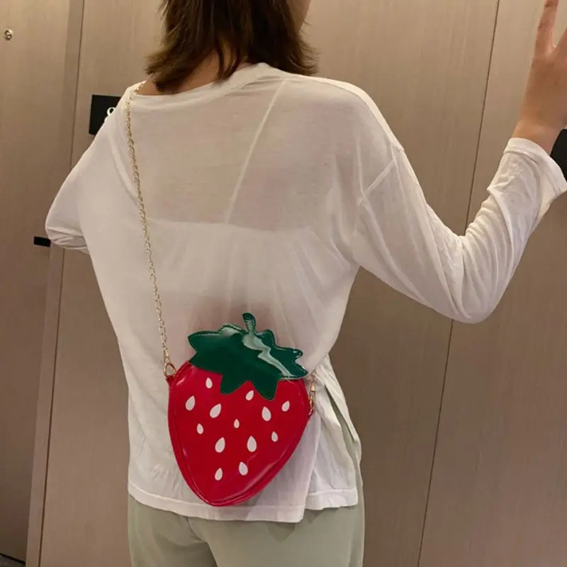 Pineapple Strawberry Shoulder Mini Chain Crossbody Bag for Women Satc