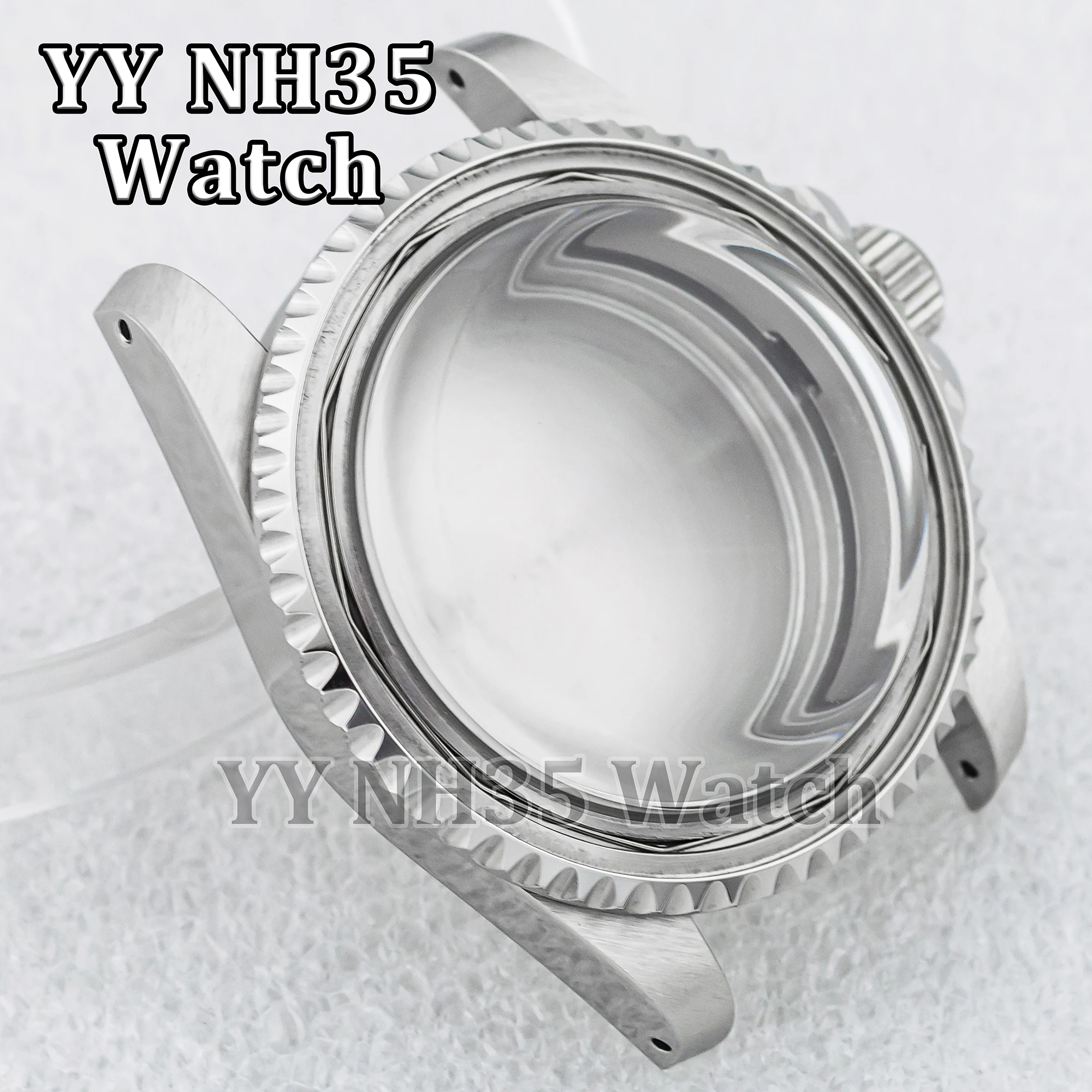 NH35 Case 39mm Watch Case for SUB GMT Watch Parts Sapphire Glass 10ATM Waterproof Retro Case fit NH35/NH36 Mechanical Movement