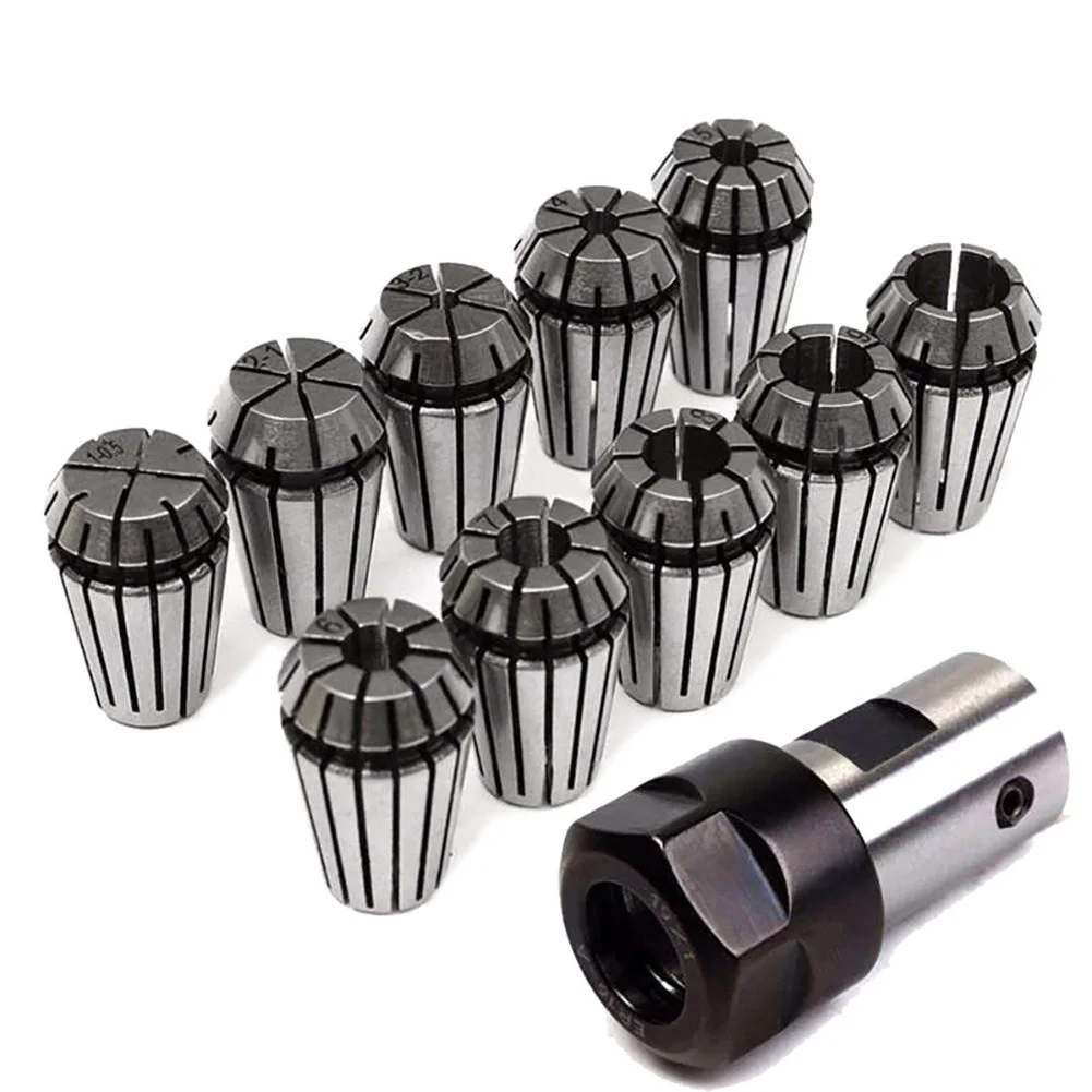 

ER16 Spring Collet Set with 8mm Motor Shaft Extension Rod Holder for CNC Milling Lathe High Hardness and Precision