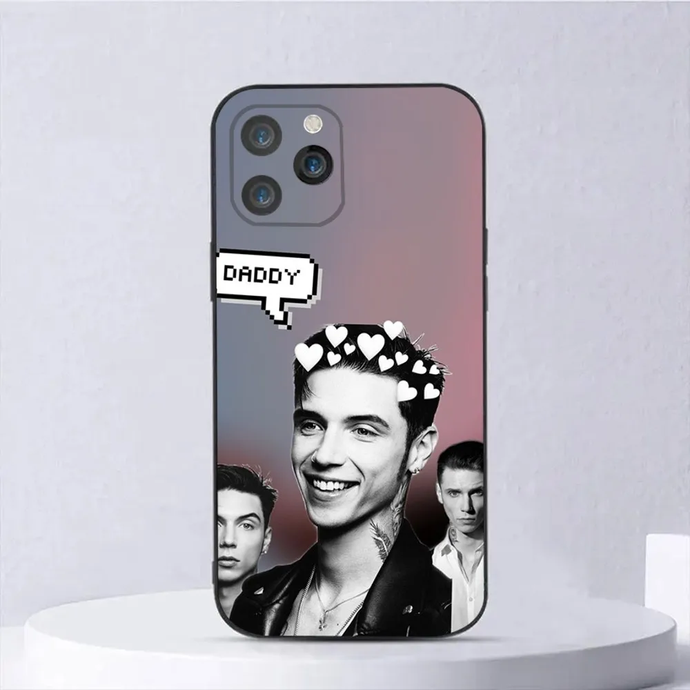 Singer Andy Biersack Phone Case For iPhone15,14,13,12,11,Pro,Max,Plus,Mini,X,XS,XR,8,7,6,S,Plus,SE Soft Black Case