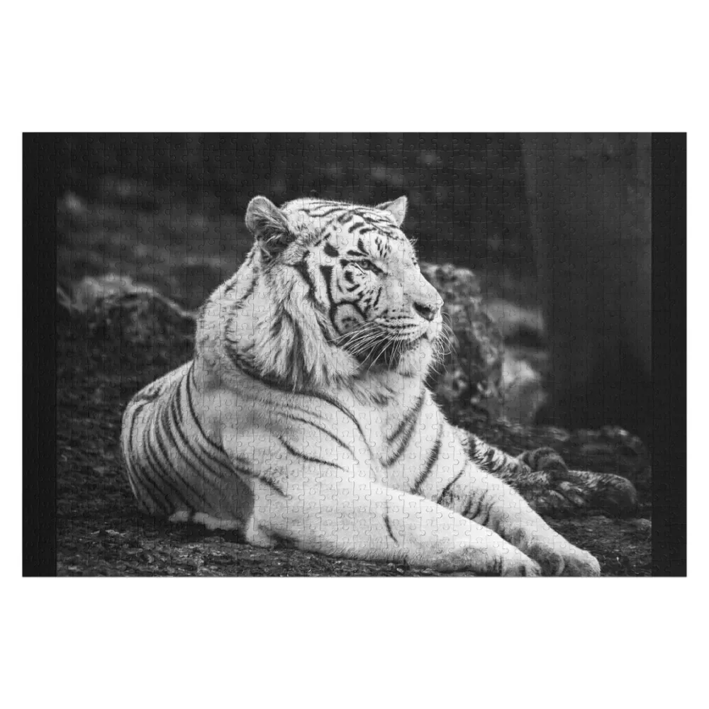 White Tiger Jigsaw Puzzle Adult Wooden Wooden Animal Photo Custom Wooden Name Custom Personalized Puzzle