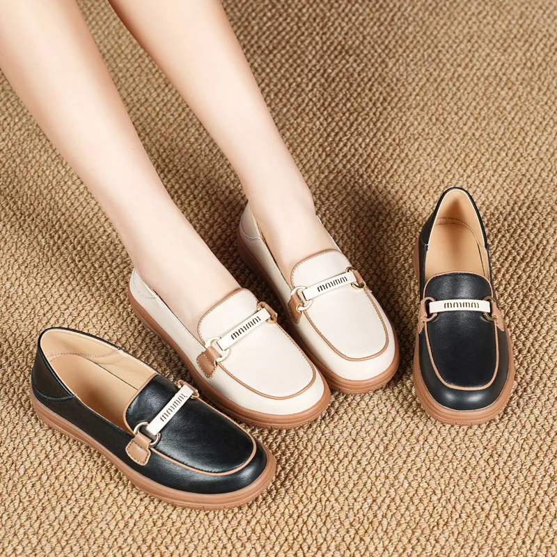 

Женские лоферы из натуральной кожи - мягкие слипоны на плоской подошве, трансформируемые, удобные туфли для женщин среднего и пожилого возраста.