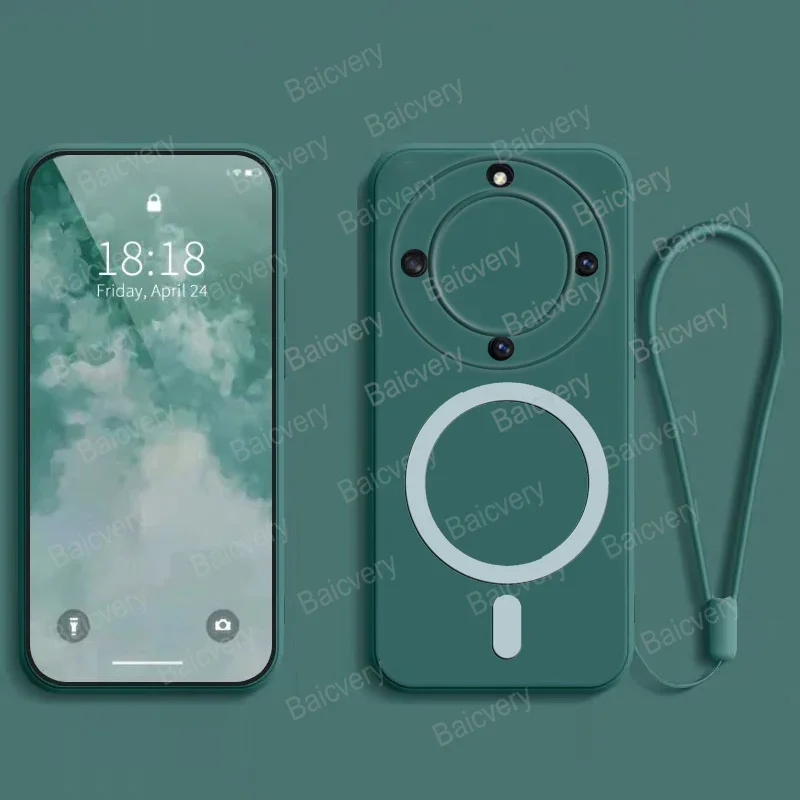 for Honor X9A RMO-NX1 for Honor X9B Wireless Charging Magnetic Ring Candy Color Case Phone Bumper Back TPU Soft Cover