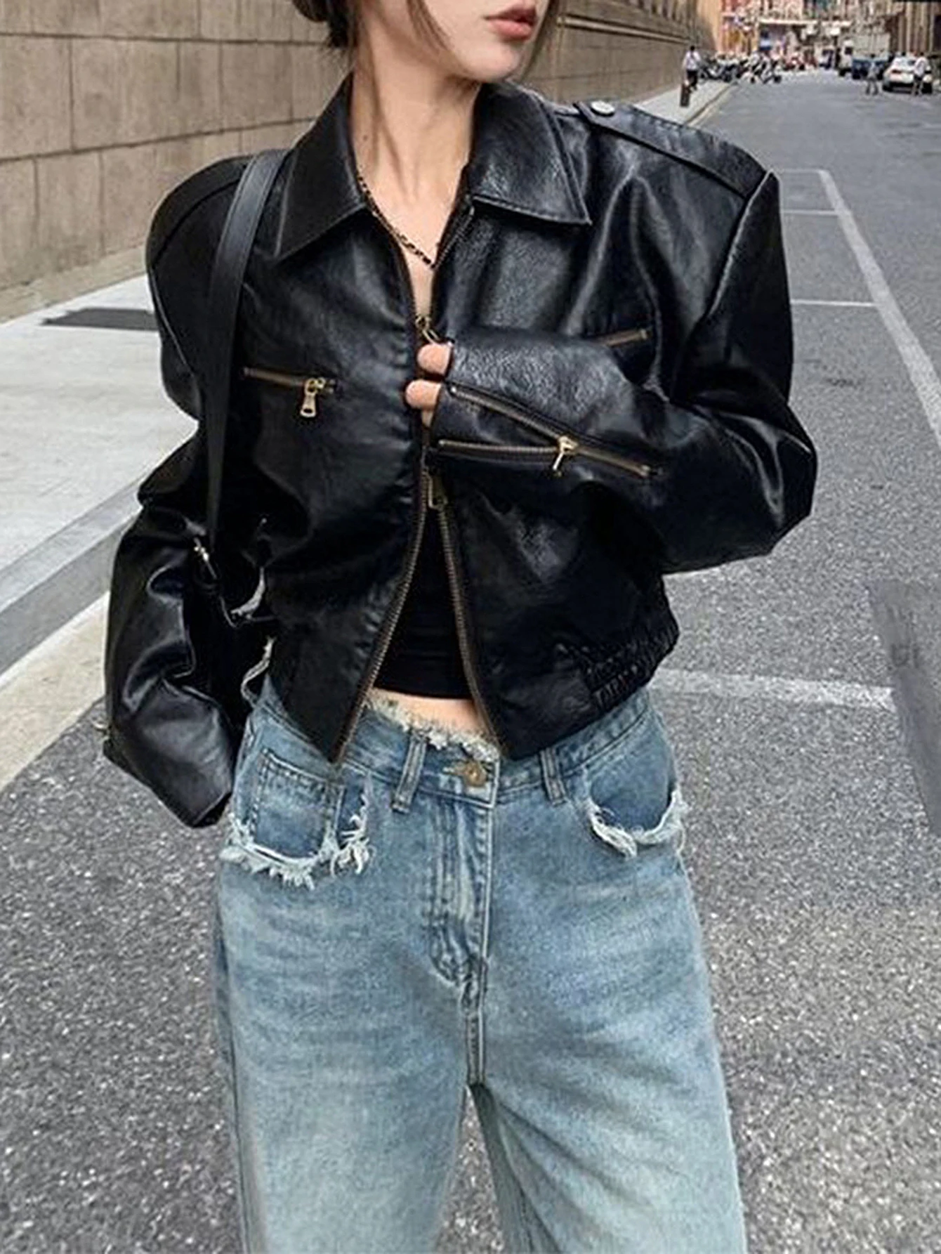 

Женские легкие куртки, осенняя модная уличная одежда, молния, карманы, однотонные облегающие куртки с длинными рукавами и лацканами