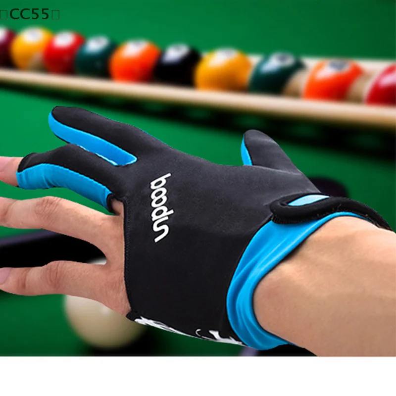〔CC55〕 Thin Billiard Gloves 3-Finger Snooker Glove Fits Both Left And Right Hand Wrist Support