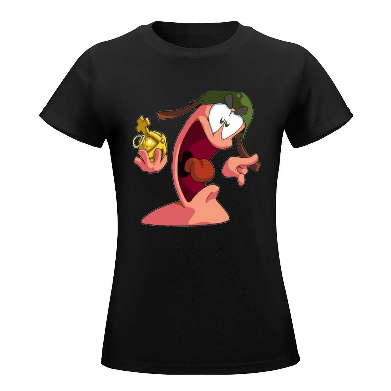 worms game shirts gaming gamer T-Shirt heavyweights blacks t-shirts for Women loose fit