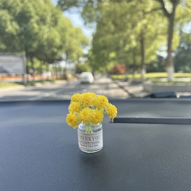 Car Mounted Simulation Flower Ornament Cure Gypsophila Interior Accessories Romantic Pretty Vase Mini Fresh Console New Pattern