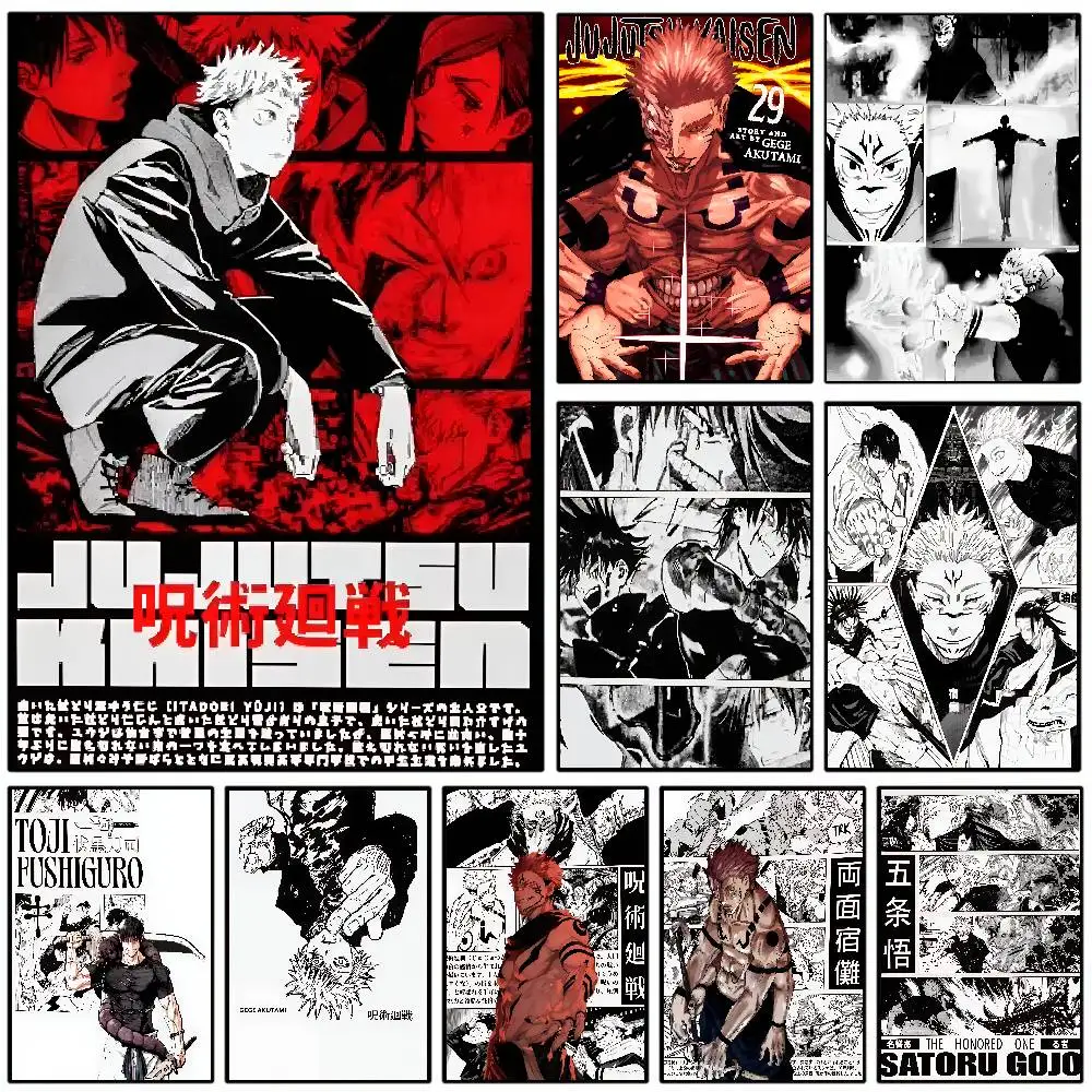 Japanese Anime Dark Fantasy J-Jujutsu K-Kaisen Canvas Painting Shonen Satoru G-Gojo Anime Art Posters Print Bedroom Home Decor