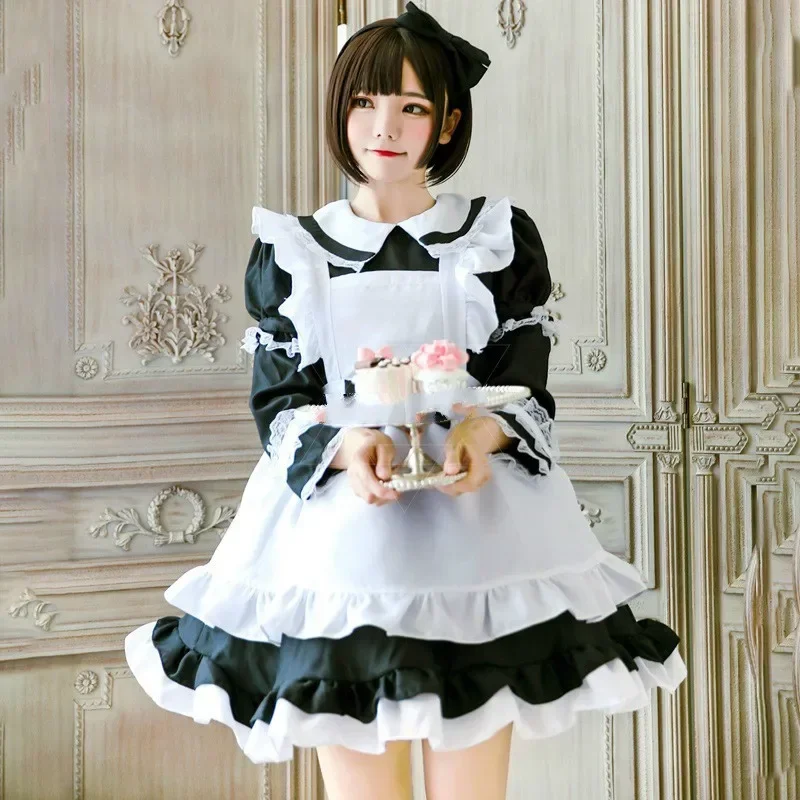 Women Adult Anime Alice Adventure Blue Party Dress Alice Dream Women Sissy Maid Lolita Cosplay Costume