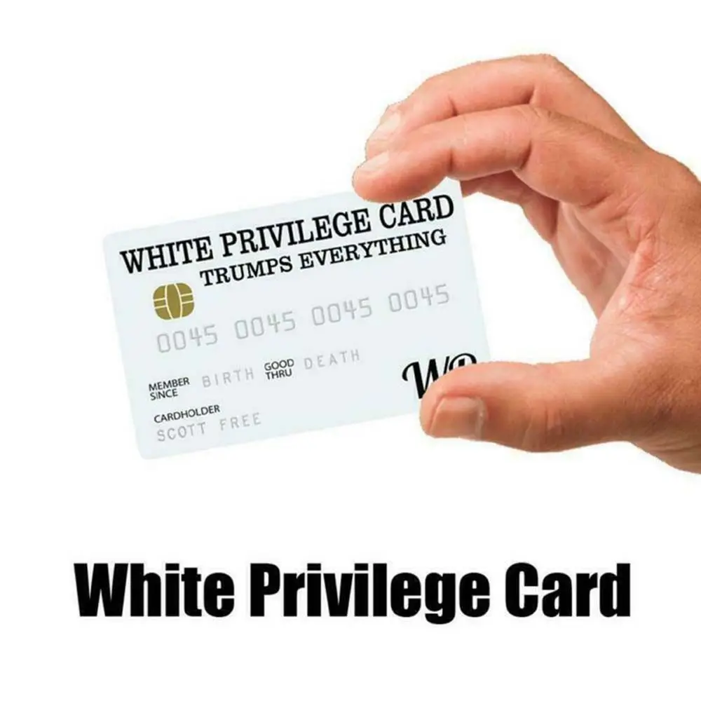 

Collectable Novelty Black White Privilege Card Credit Card Everything Card Official Race Card