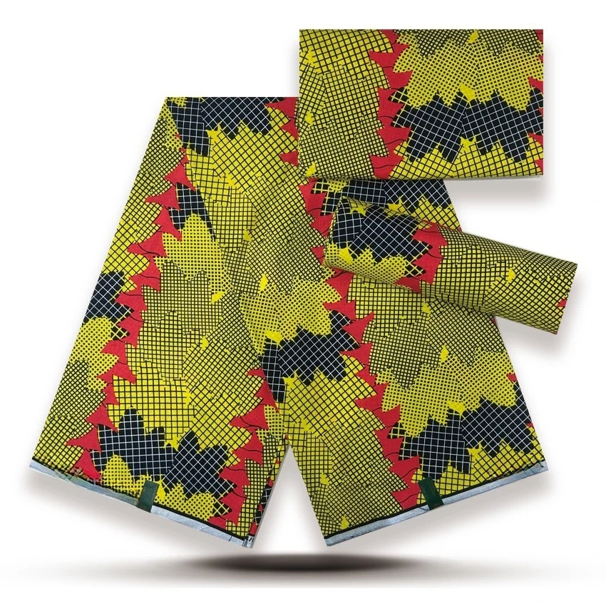 African Printed Wax Fabric Soft Cotton Cloth High Quality Wax Fabrics For Women Dress Material 6 Yards