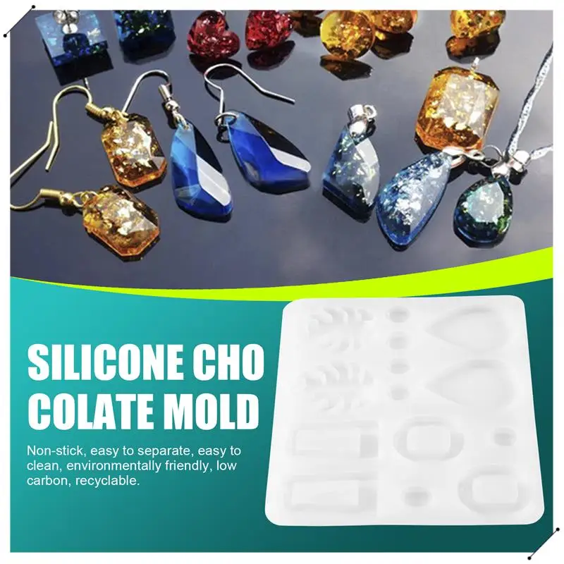 DIY Earring Resin Mold, Handmade Dangling Earring Silicone Mold, UV Epoxy Mold, Used For Jewelry Making Tools