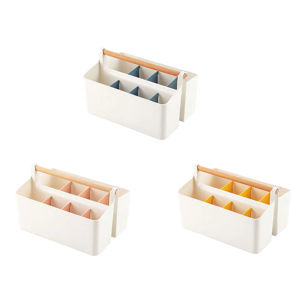 ABS Plastic Storage Box With Beech Handle - Easy Portability And Neat Organization Enjoy Storage Fun Can Be Stacked