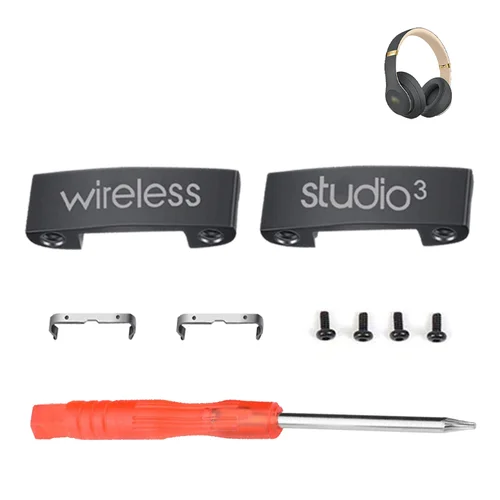 Imagen 1 del producto Compatible con accesorios de piezas de bisagra Studio3 para Beat Studio 3 3,0, Kit de reparación de conector de diadema de repuesto para auriculares