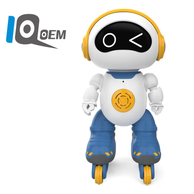 IQOEM 2.4GHZ 미니 RC 로봇 지능형 로봇 장난감 남아 여아 로봇 장난감 조명 음악 장난감