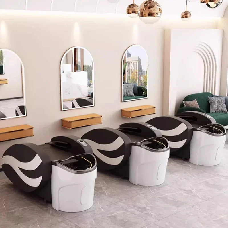Inteligentny szampon krzesło Salon proste mycie włosów łóżko do masażu uroda Spa do golenia Sillas Peluqueria meble do włosów CY50XT