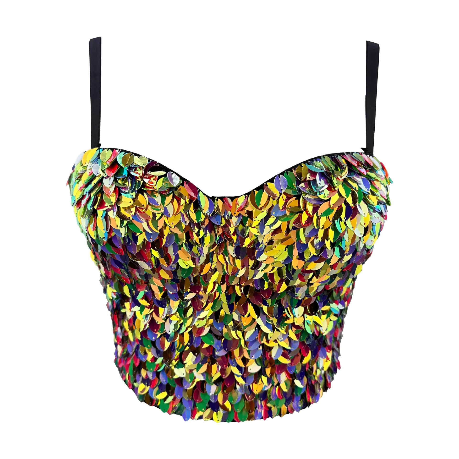 J779 Прямая поставка, красивая одежда CAMIS, сексуальный бюстгальтер без бретелек с пайетками, милые топы с эффектом памяти, нижнее белье, праздничное платье принцессы