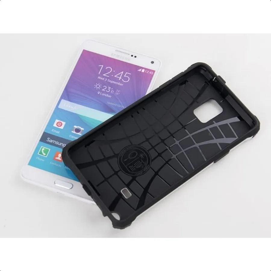 حافظة هاتف Asuwish لهاتف سامسونج جالاكسي نوت 3 مع غطاء واقي شاشة من الزجاج المقسى وطبقة مزدوجة هجينة حمراء رفيعة للهاتف المحمول F