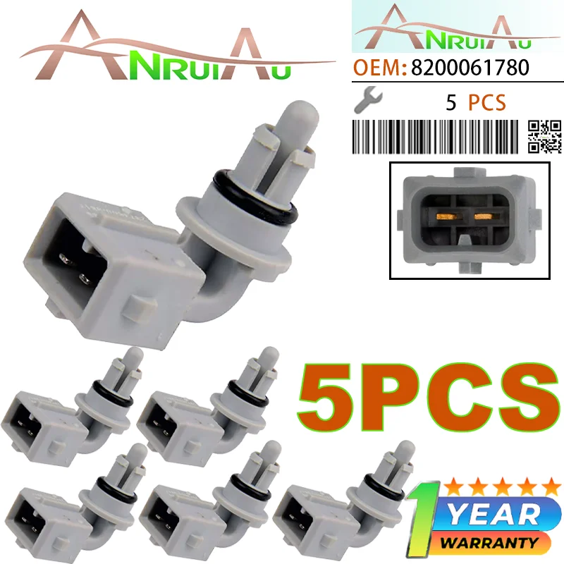 

8200415409 5Pcs Air Intake Temperature Sensor Compatible with Nissan NP200 2008- Peugeot 106 1996-2004 Renault Clio 2005-2014