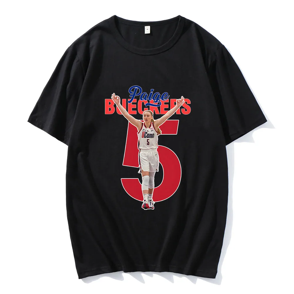 

Футболки Paige Bueckers номер 5, футболка с принтом для баскетболиста, футболки с графическим рисунком, мужские/женские футболки с короткими рукавами, Camisetas, мужские
