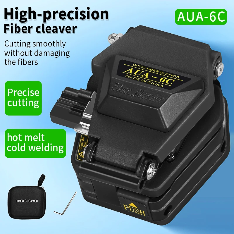 Fiber cleaver AUA-6C Cable Cutting Knife FTTT Fiber Optic Knife Tools cutter High Precision Cleaver 16 point blade