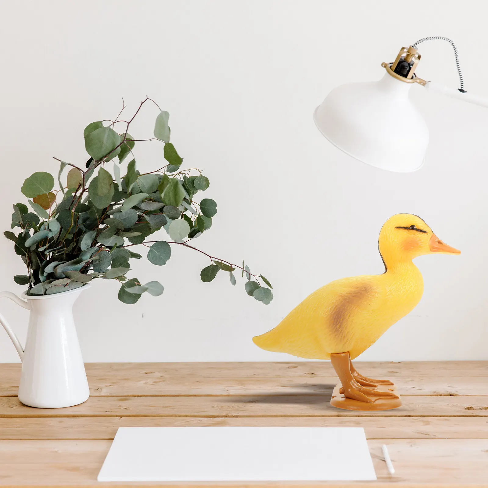 Resin Duck Statue Small Garden Ornament Decorative Lawn Sculpture for Outdoor Yard Patio Home Office Courtyard Indoor Decoration