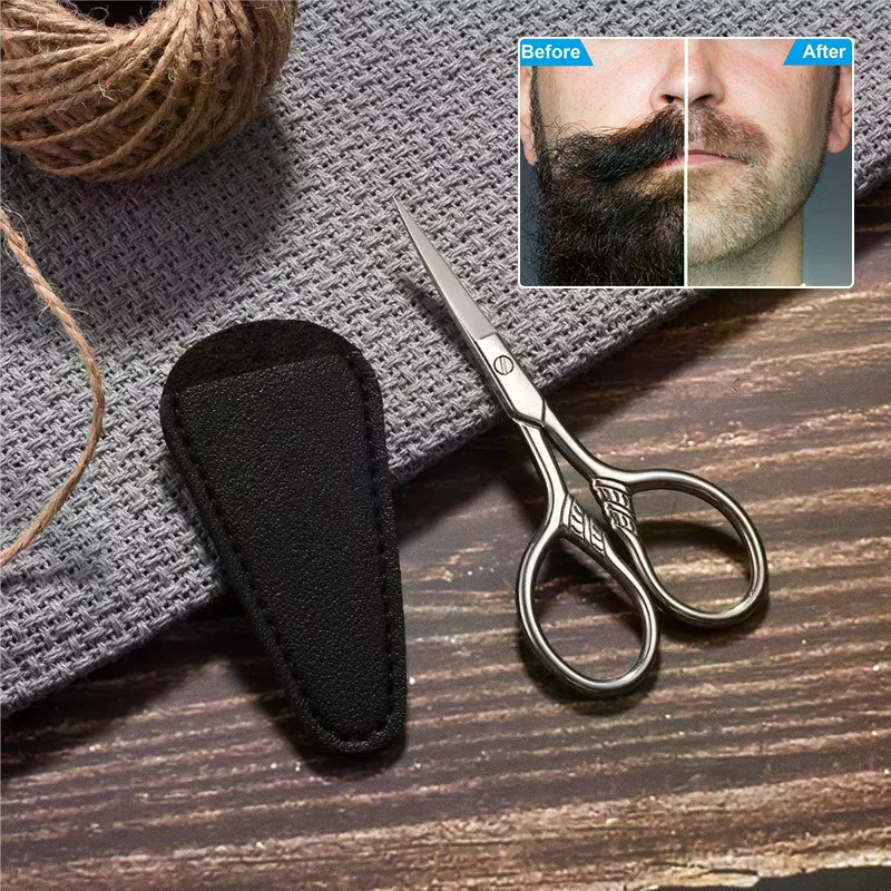 Stainless Steel Small Makeup Grooming Scissors Eyebrows For Manicure Nail Cuticle Beard And Mustache Trimmer Nose Hair Tool 1Pc