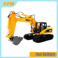 Huina Fifteen Channel Alloy Remote Control Excavator Sound And Light Electric Remote Control Engineering Vehicle Toy Boy Gift