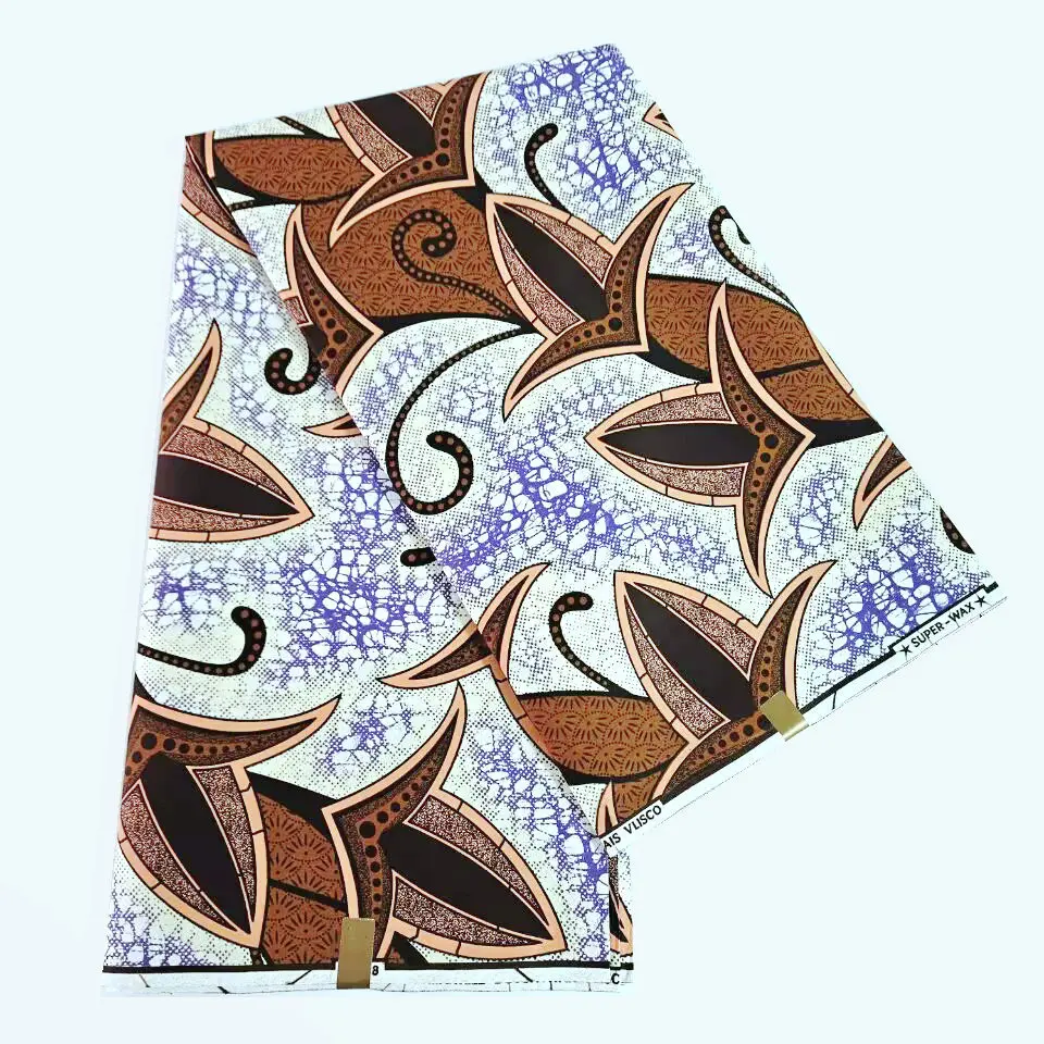 Tissu de cire hollande Original africain Super cire tissu imprimé haute qualité Ankara Batik tissu pagne matériel de couture 100% coton
