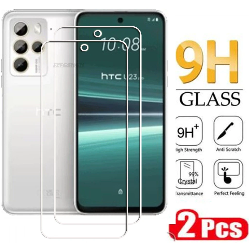 

2PCS HD Tempered Glass For HTC U23 Pro 6.7" HTCU23pro HTCU23 U23pro U 23 Screen Protective Protector Cover Film
