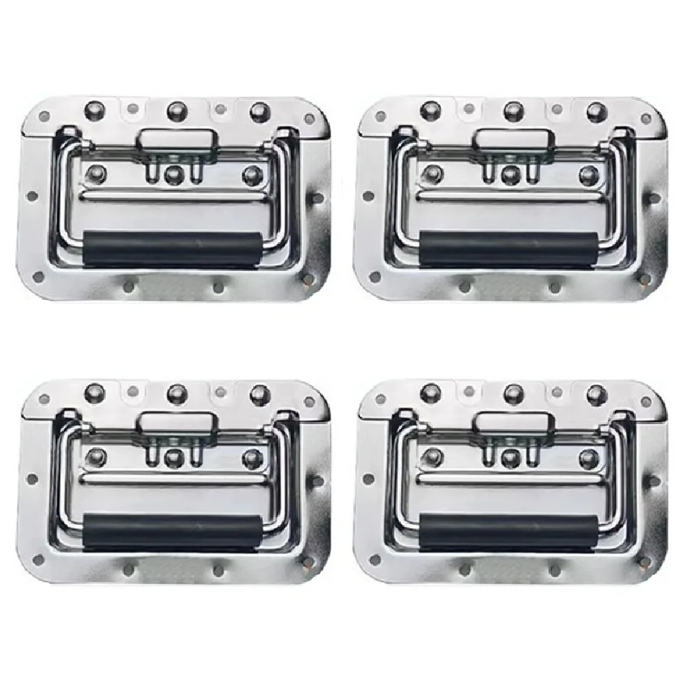 4Pcs Spring Loaded Butterfly Twist Lock Buckle Security Lock Heavy Duty Flight Case Lock Anti-corrosion Recessed Mount
