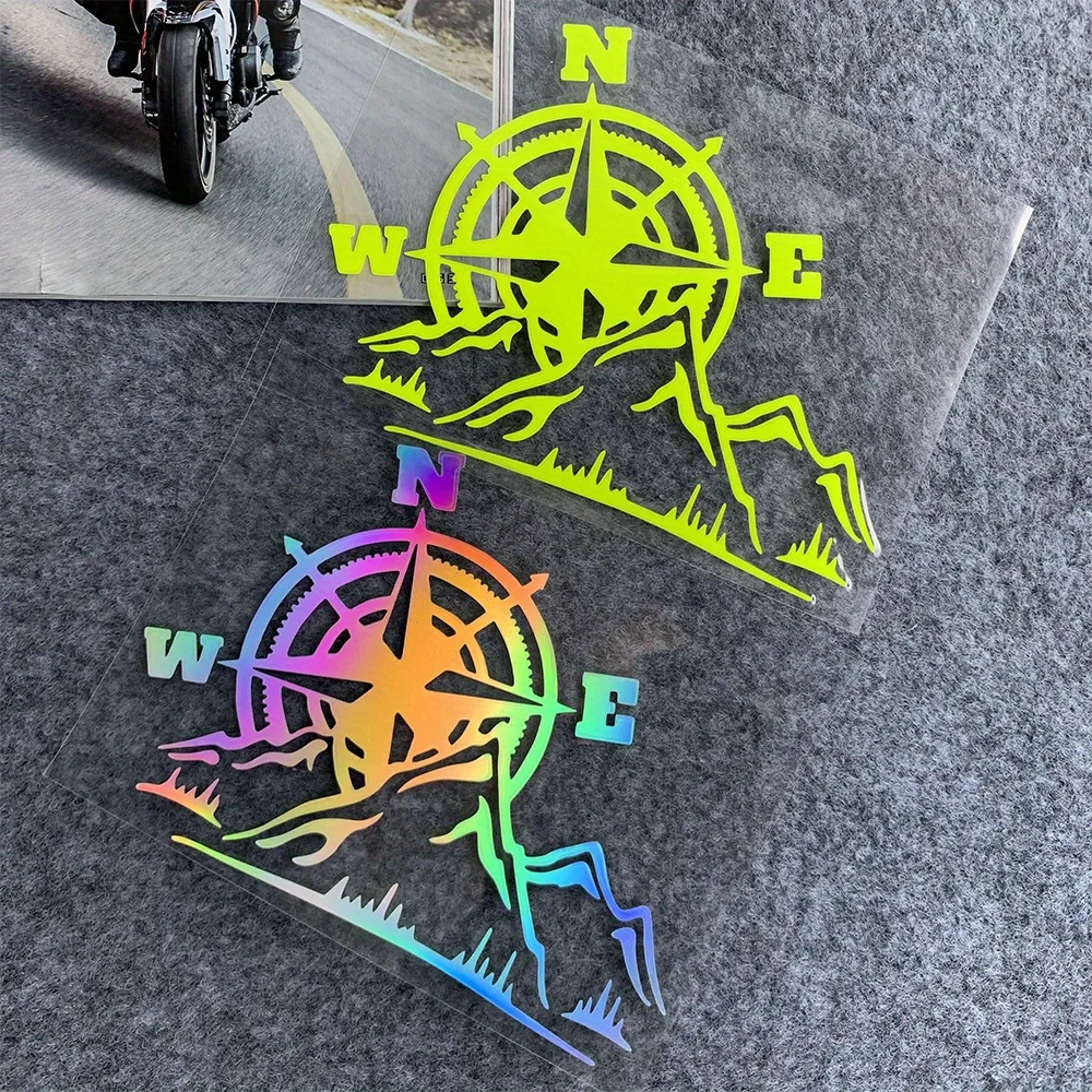 

Reflective Jungle Adventure Compass Motorcycle Sticker - Durable PVC Bicycle Accessories Sticker