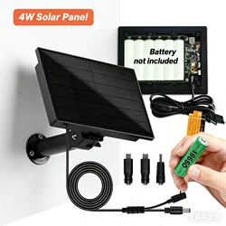 Panel Solar impermeable de 4W, Micro USB/salida tipo C, 5V, 6V, 9V, 12V, células solares, carga, batería integrada 18650, cámara de seguridad para exteriores