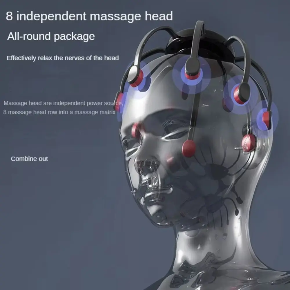 

Octopus Claw Eight Claw Massager USB Charging Stress Relief Head Massage Machine Hands Free Therapeutic Multi-Point Massage