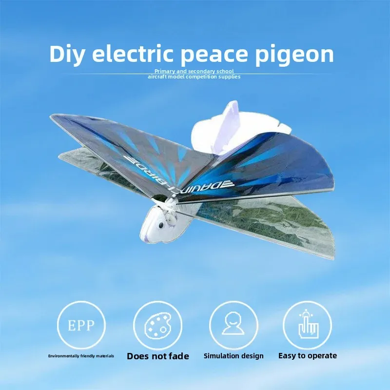 التحكم الجديد الكهربائية حمامة السلام تحلق الطيور تحلق الفضاء لعبة الطيور نموذج محاكاة ترفرف الطيور شحن لعبة عطلة الأطفال