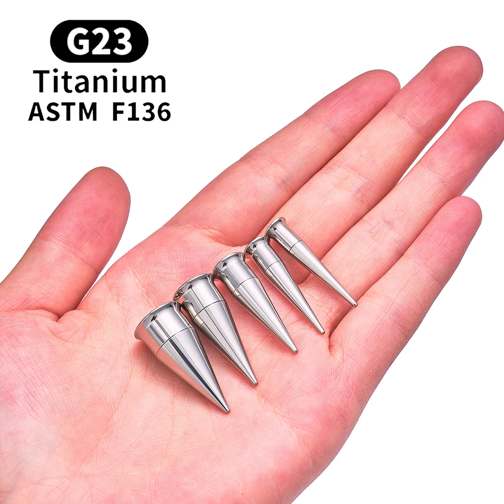 G23 Titan Schraube Fit Doppel Flare Ohr Flesh Tunnel Ohrring Plug Expander Keil Piercing Körper Schmuck Earlet Messgeräte – Detail 19