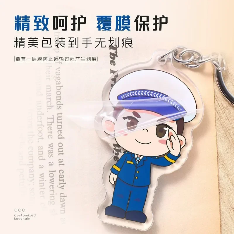 Chiikawa Usagi Keychain Acrylic Pendant Anime Peripheral Student Gift Cute Kawaii Charm Keyring Bag Accessory Cosplay Figure