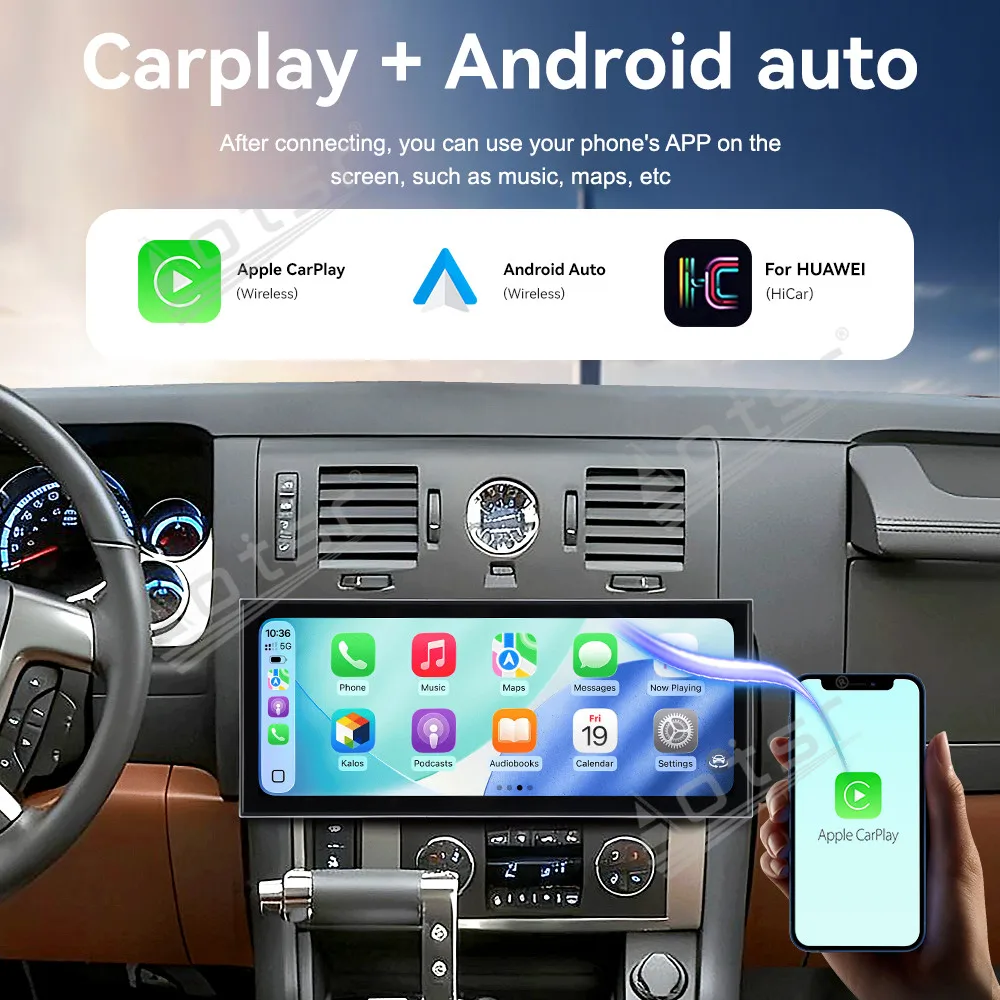 CarPlay 15.8’’ Android 15 For Hummer H2  2005-2012 Carplay  Car gadgets Car GPS Navigation HD Screen Multimedia Player Head