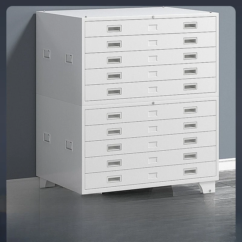 Base drawing file cabinet Engineering data drawing cabinet No. 0-1 Multi-layer drawer cabinet with wheels Storage drawing storag
