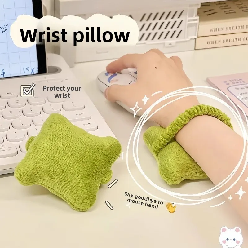 4Pcs Adjustable Elastic Strap Wrist Rest Cushion Soft Hand Pillow Anti Wear Wrist Pad Typing Wrist Support Mouse Wrist Care Pad