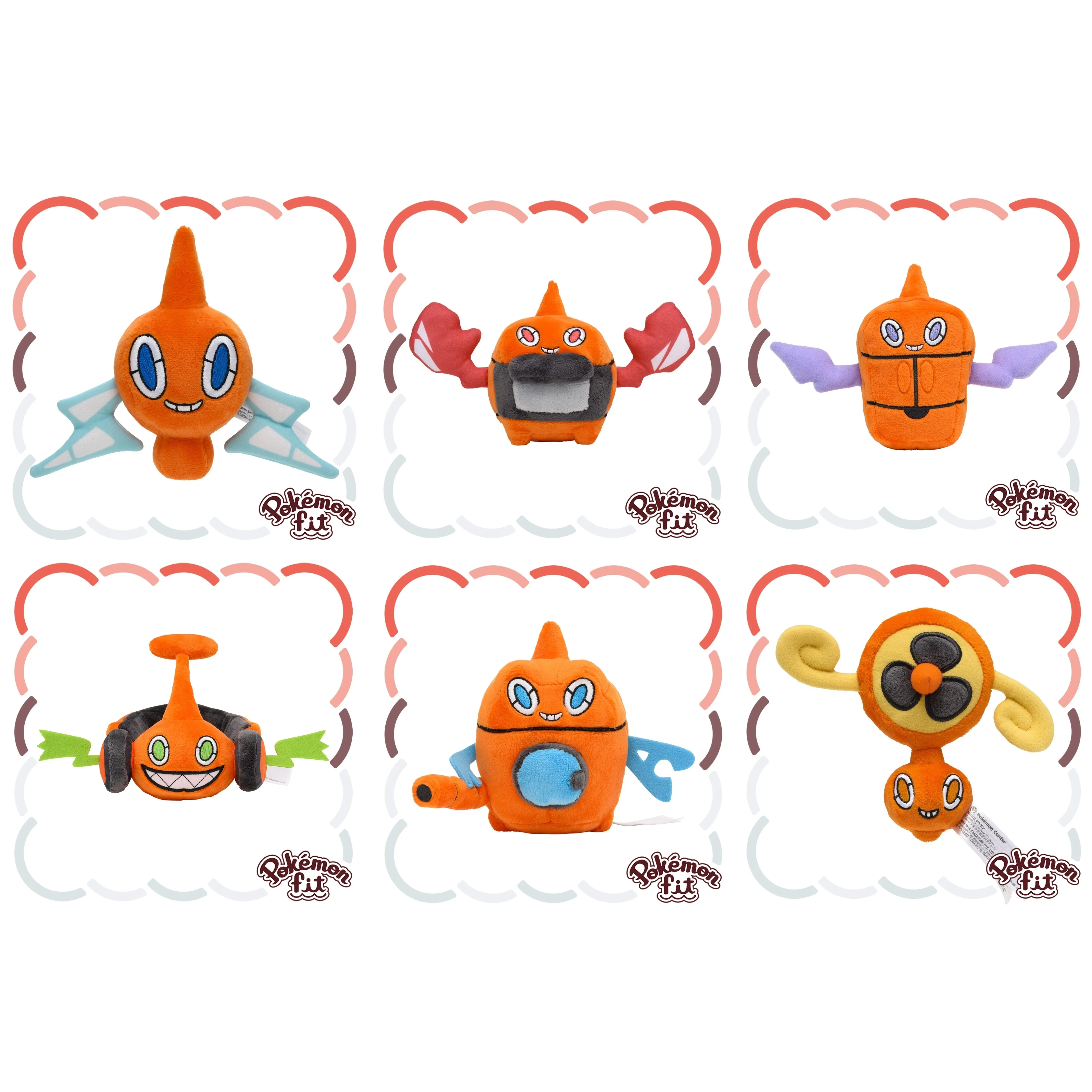 Pokémon Pals Fit Series Rotom Plush Toy – Heat, Chill, Mow, Wash & Spin Forms | Collectible Souvenir & Gift
