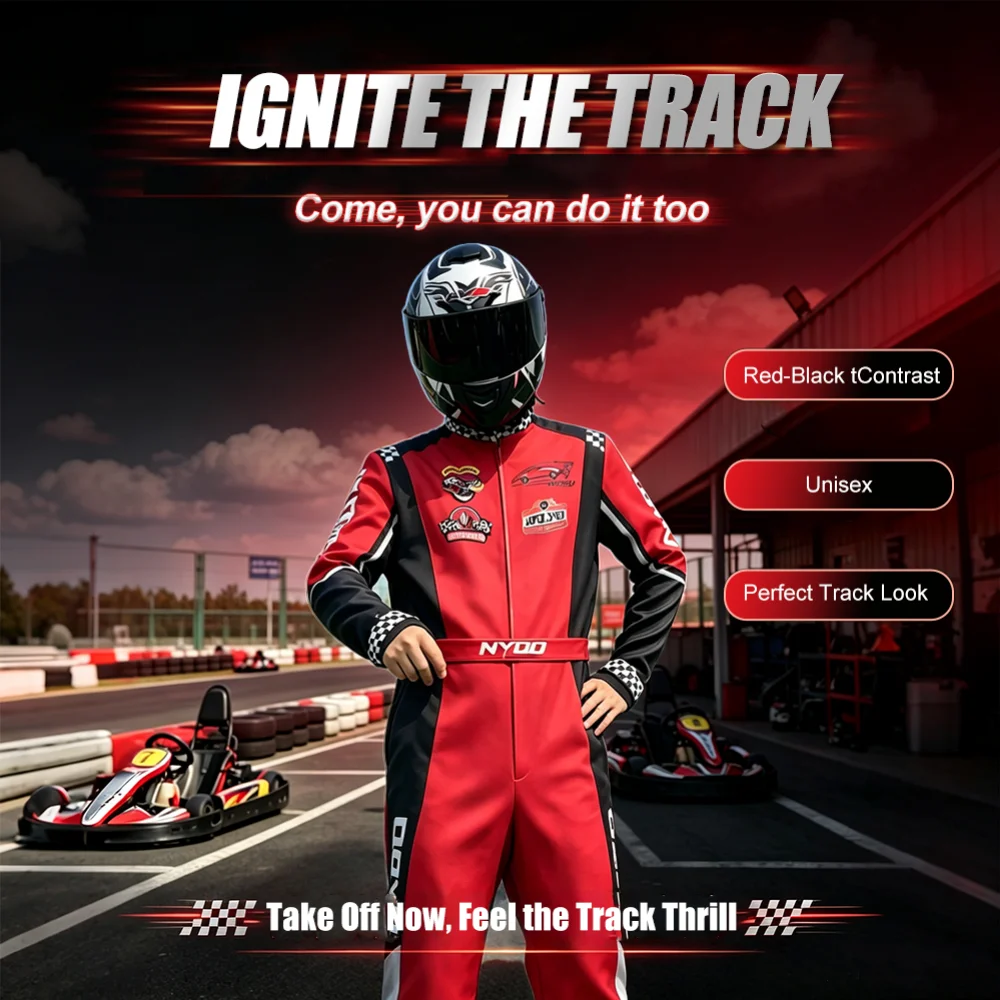 Professional Karting Racing Suit One Piece Kart Race Protective Overalls Karting Competition Wear Racing Equipment for Adults