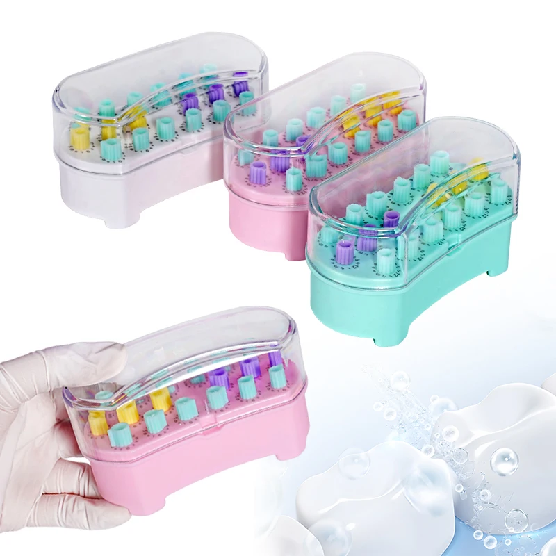 Dental Autoclavable Sterilizing Rack with 18 Holes Endo Files Holder Box Disinfection Record times Tool for Dentists