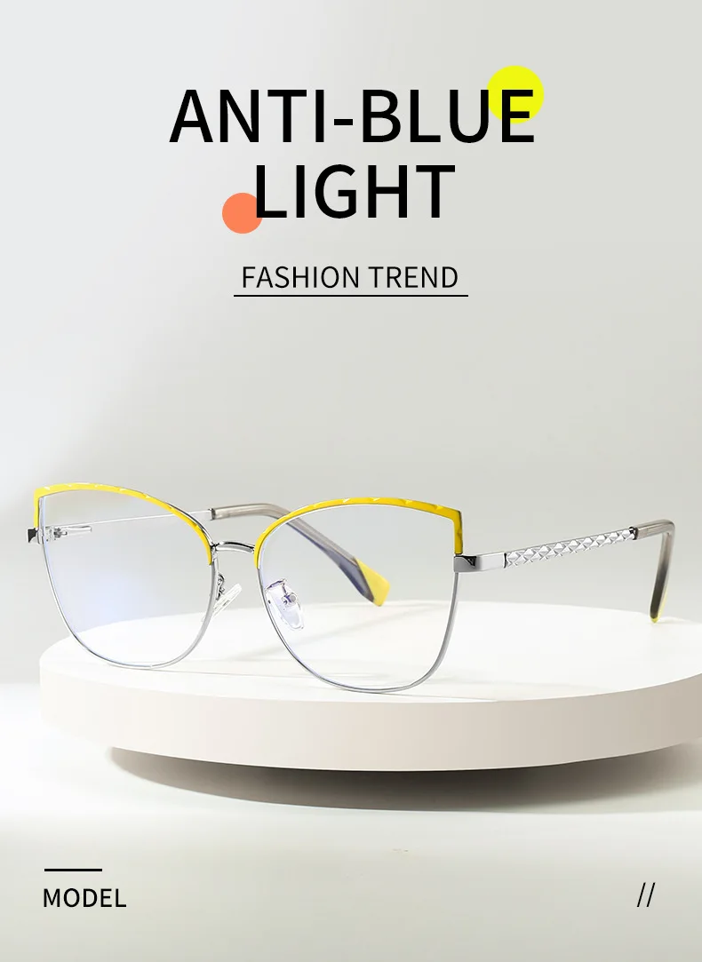 JMISUS Cat Eye Optical Lenses with Recipe Progressive Eyeglasses Butterfly Anti-Blue Ray Photochromic Grey Prescription Eyewear