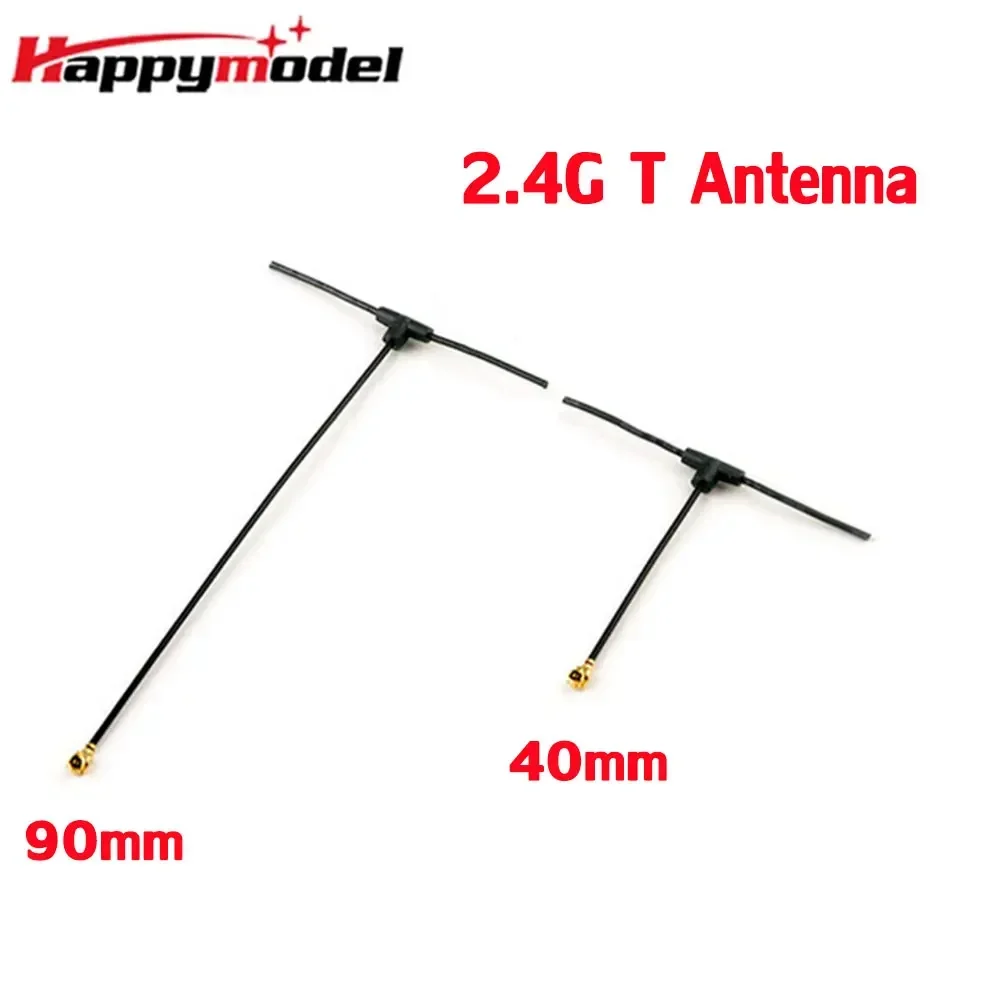 Happymodel 2.4G T Omnidirectional FPV Antenna 40MM/90MM IPEX/IPX/U.FL For RC FPV ELRS EP1 EP2 Receiver RX TBS Tracer