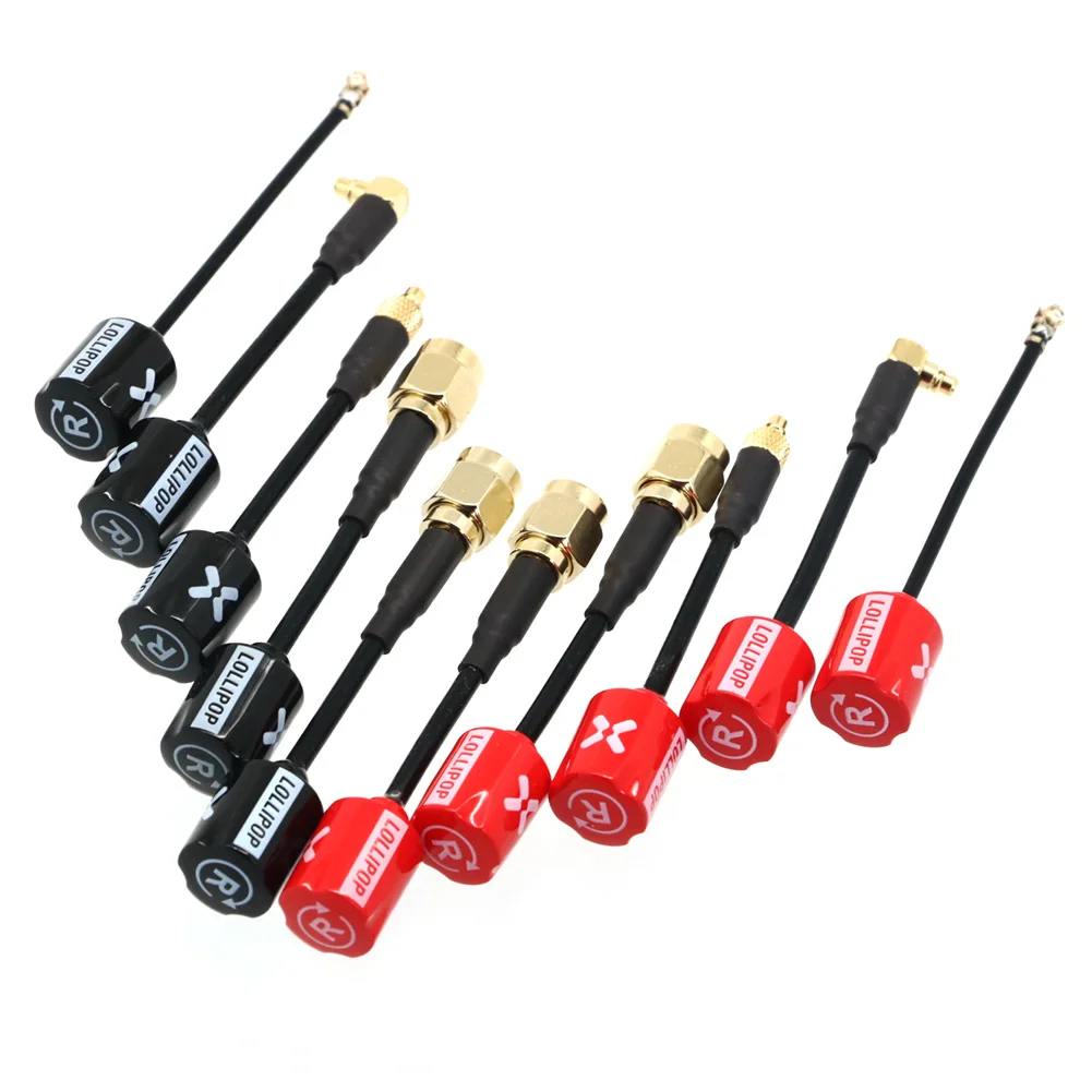 2pcs Foxeer Micro Lollipop 5.8G 2.5DBi High Gain Omni RHCP FPV Antenna MMCX Sudut Kanan RHCP UFL Super Mini Untuk Drone FPV RC