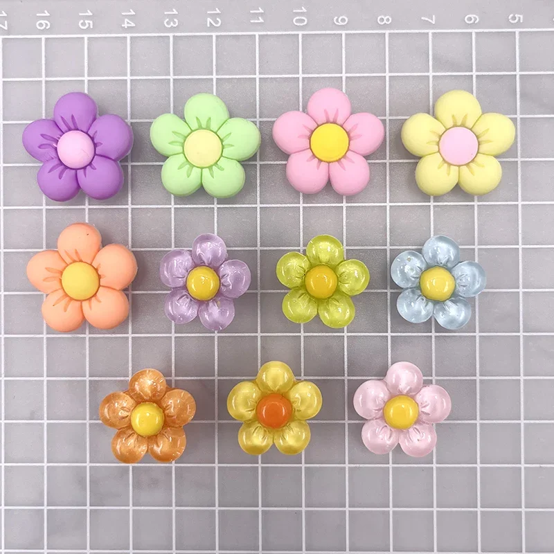 Single Sale 1Pcs Colorful Crystal Flower PVC Shoe Charms Accessory Shoe Upper Pins Buckle Decorations Badge Women Kids Gifts